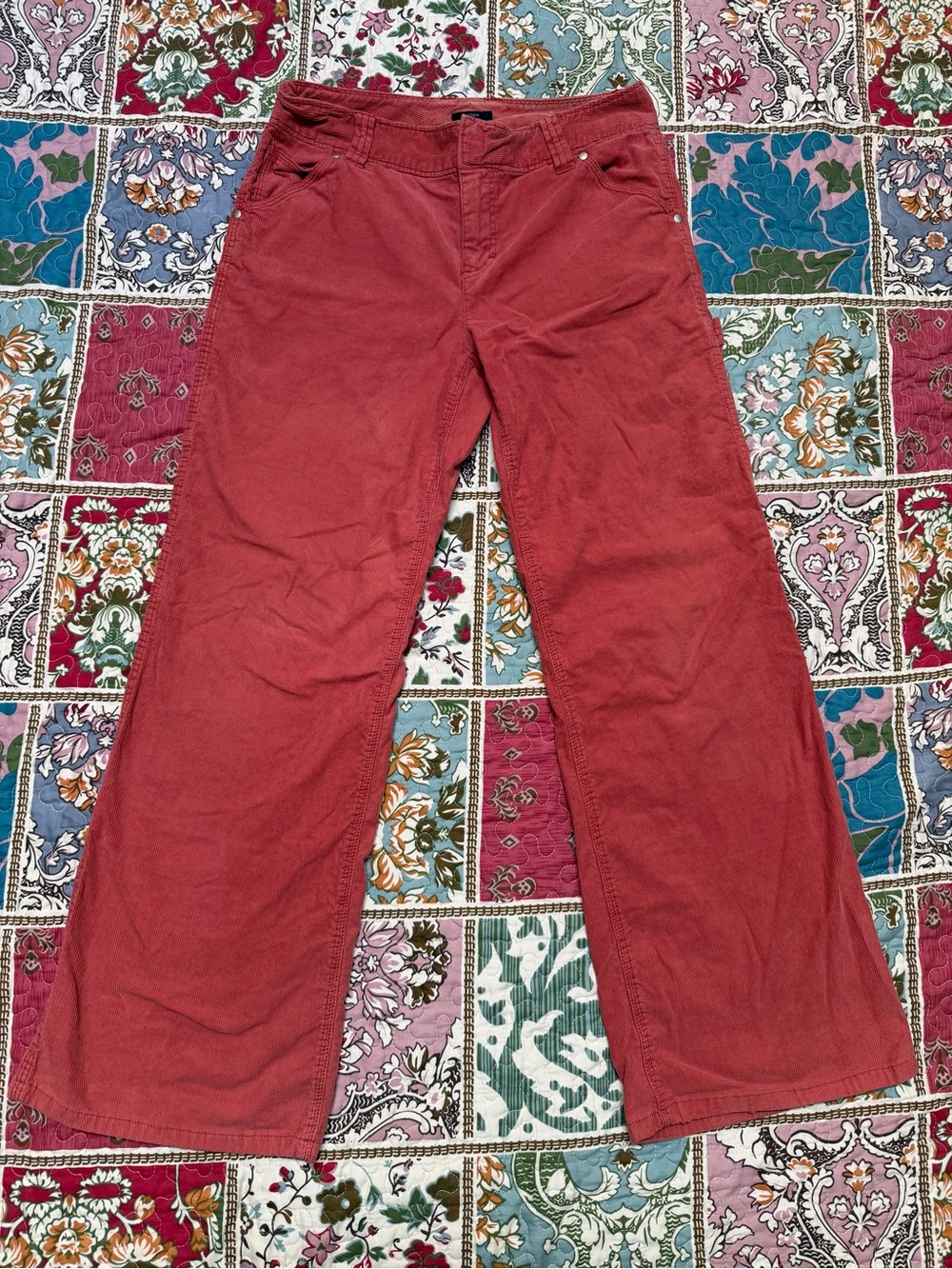 J.Crew Carpenter Pants Terracotta Fine Corduroy Wide Leg Size 8 Gorpcore